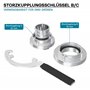 Wiltec Clé pour accouplement Storz – pour les tailles C/52 et B/75 – 282 x 5 x 80 mm – pour Raccord pour Tuyaux pompier Irrigati