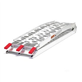 Wiltec Rampe de Chargement Pliable 2280 x 288 x 100 mm – capacité de Charge Max. 340 kg – en Aluminium – Profil perforé – Rampe