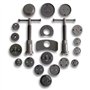 WilTec Coffret Repousse-Piston de Frein Set 21 pièces Outil Auto Garage Étrier de Frein