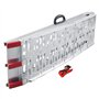WilTec Rampe de Chargement Pliable Moto VTT Quad Aluminium Rampe d’accès Rail 226cm 340kg