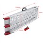 WilTec Rampe de Chargement Pliable Moto VTT Quad Aluminium Rampe d’accès Rail 226cm 340kg