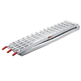 Wiltec Rampe de Chargement Pliable – 3100 x 305 mm – Capacité Max. 540 kg – en Aluminium – avec Sangle – pour Moto VTT Quad – Ra