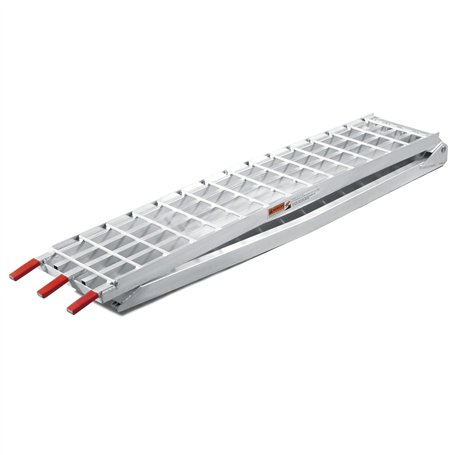 Wiltec Rampe de Chargement Pliable – 3100 x 305 mm – Capacité Max. 540 kg – en Aluminium – avec Sangle – pour Moto VTT Quad – Ra