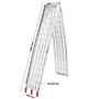 Wiltec Rampe de Chargement Pliable – 3100 x 305 mm – Capacité Max. 540 kg – en Aluminium – avec Sangle – pour Moto VTT Quad – Ra