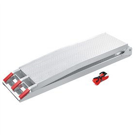 WilTec Rampe de Chargement Pliable Aluminium Moto VTT Quad Rampe d’accès Rail 215cm 340kg Handicap