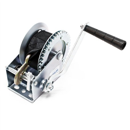 Wiltec Treuil à câble manuel de halage – en Acier galvanisé – Charge max. 550 kg – câble 7 m – Rapport de transmision 4
