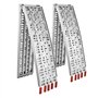 Wiltec Lot de 2X Rampe de Chargement Pliable 2260 x 295 mm – capacité de Charge Max. 820 kg – Profil à Trous – en Aluminium – Ra