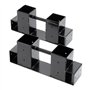 WilTec Lot de 2x Support serre-bûches – 335 x 85 x 130 mm – Revêtement par poudre – Patins range-bûches pour Stockage Empilage d