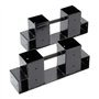 WilTec Lot de 2x Support serre-bûches – 335 x 85 x 130 mm – Revêtement par poudre – Patins range-bûches pour Stockage Empilage d