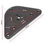 Pied de table Acier inoxydable Lot de 4 pieds Noir Support de table Réglable 710mm Ø60mm