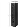 WilTec Colonne pour Plantes Design – 100 x 20 x 20 cm – Couleur Noire – avec Motif Welcome – Pot de Fleur pour Décoration Jardin