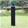 WilTec Colonne pour Plantes Design – 100 x 20 x 20 cm – Couleur Noire – avec Motif Welcome – Pot de Fleur pour Décoration Jardin