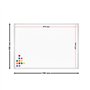 WilTec Tableau magnétique Whiteboard Tableau Mural 70x50cm 12 aimants Inclus Tableau d’Affichage Tableau Pense-bête Organisation