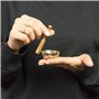 Mini bol chantant dans une boîte cadeau turquoise avec support noir et maillet en bois I Son délicat pour une écoute fine I Bell