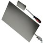 Miroir d'inspection télescopique XXL en acier inoxydable de qualité professionnelle - Dimensions du miroir : 150 x 90 mm (rectan
