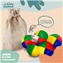 Balles de jonglage en Set de 5 ; Set de balles de jonglage Professionnel dans Un Sac en Jute ; balles de jonglage Souples pour d