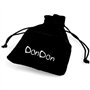 DonDon Collier Homme Cuir 50cm avec Pendentif Serpent Acier Inoxydable avec Pierre Blanche Bijoux - Livraison dans une pochette 