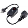 ChiliTec Prise de Courant avec Interrupteur crépusculaire - Adaptateur de Prise extérieure avec minuterie - 230 V IP44 2300 W -
