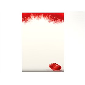 Paperandpicture Lot de 20 feuilles de papier à lettres Motif cœurs 100 g/m²