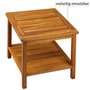 Table Basse de Jardin Washington en Bois d'acacia 45 x 45 cm Table d'appoint 2 Niveaux intérieur extérieur