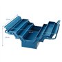 Boîte à outils vide bleu grand 5 compartiments caisse à outils mallette à outils coffre de rangement outillage 53x20x20cm garage