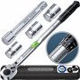 Monzana® Clé dynamométrique 1/2' 6 pcs 40-210Nm TÜV Süd GS CvV 3 embouts extension valise de rangement clé de serrage voiture mo