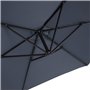 Kingsleeve® Parasol déporté Ø 330 cm inclinable anthracite Parasol en aluminium avec manivelle Protection solaire jardin