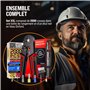 MONZANA® Pince à sertir carrée avec 2000 cosses électriques 0,5-10 mm² outil bricolage sertissage embouts câbles