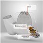 Pulox JPD-FR202 Thermomètre infrarouge frontal et de surface sans contact pour bébés et adultes - Affichage LCD, alarme de fièvr