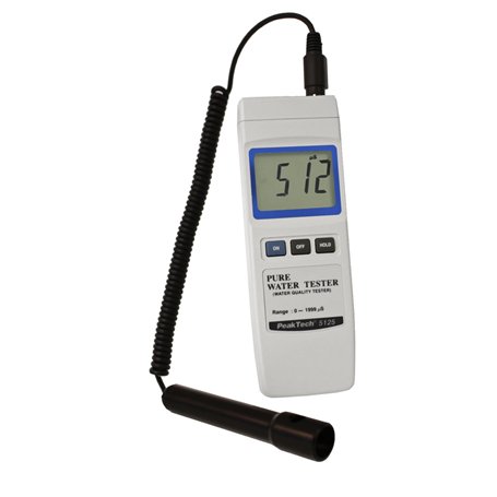 PeakTech 5125 – Conductimètre Numérique Professionnel 0 à 2000 µS pour Systèmes d'Eau