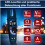 PeakTech 1700 - TRUE RMS Pince ampèremétrique 200 A AC Détecteur de tension avec affichage LCD Fourchette Pince en forme de four