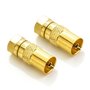 deleyCON 2x SAT Adaptateur D'antenne Adaptateur SAT SET F-Plug vers Connecteur Femelle IEC Connecteur Adaptateur Coaxial Câble S