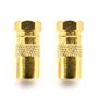 deleyCON 2x SAT Adaptateur D'antenne Adaptateur SAT SET F-Plug vers Connecteur Femelle IEC Connecteur Adaptateur Coaxial Câble S