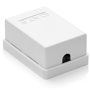 deleyCON 1x Prise Réseau CAT 6 1x Prise RJ45 Montage Mural Ethernet 1 Gbit LAN Câble de Brassage Câble D'installation RAL 9003 B