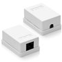 deleyCON 1x Prise Réseau CAT 6 1x Prise RJ45 Montage Mural Ethernet 1 Gbit LAN Câble de Brassage Câble D'installation RAL 9003 B