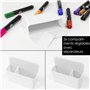 OfficeTree Porte Crayon Magnétique avec 8x Feutres Tableau Blanc - Porte-Crayons Magnétique Accessoire Tableau Blanc - Rangement