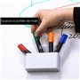 OfficeTree Porte Crayon Magnétique avec 8x Feutres Tableau Blanc - Porte-Crayons Magnétique Accessoire Tableau Blanc - Rangement