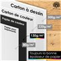 OfficeTree 100 Feuilles de papier en noir - enfants Papier DIN A4 pour bricoler et construire - 130 g/m²
