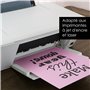 OfficeTree 70x Feuilles Papier Rose A4 130g - 7 Couleurs - Pour Bricoler, Plier & Imprimer - Cartonné Tons Roses - Feuilles Cart