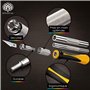 OfficeTree Scalpel de Découpe Set - 16 Pièce - Cutter de Précision avec 3 Scalpel de Precision Différents et 13 Lames - Cuter Pr