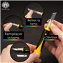 OfficeTree Scalpel de Découpe Set - 16 Pièce - Cutter de Précision avec 3 Scalpel de Precision Différents et 13 Lames - Cuter Pr