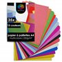 OfficeTree 35x Papier Pailleté A4 250g/m² - 15 Couleurs - Feuille Pailletée de Bricolage et Scrapbooking - Non Autocollant - Pap