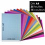 OfficeTree 35x Papier Pailleté A4 250g/m² - 15 Couleurs - Feuille Pailletée de Bricolage et Scrapbooking - Non Autocollant - Pap