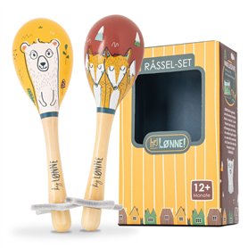 HEJ LØNNE Maracas Bébé en Bois - Ensemble de 2 Maracas - Instrument de Musique Bebe pour Stimuler la Motricité