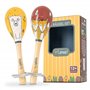 HEJ LØNNE Maracas Bébé en Bois - Ensemble de 2 Maracas - Instrument de Musique Bebe pour Stimuler la Motricité