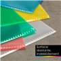 OfficeTree 50x Pochette Plastique A4 Couleur - Pochette Coin Plastique - Chemise Plastique A4 - Pochette Coin - Porte Document