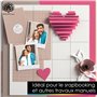 OfficeTree 60x Feuille Rose A4 300g - 6 Couleurs - Feuille de Couleur Cartonné A4 - Papier Rose pour Bricolage Scrapbooking & Im