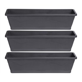 Ondis24 Roma Lot de 3 pots de fleurs pour balcon de 6 l chacun