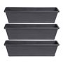 Ondis24 Roma Lot de 3 pots de fleurs pour balcon de 6 l chacun
