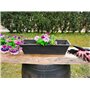 Ondis24 Roma Lot de 3 pots de fleurs pour balcon de 6 l chacun, avec stockage d'eau/soucoupe, balcon ou terrasse, 50 x 15 x 12 c